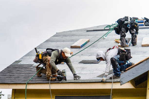 Professional Flat Roof Repair technician working in Lowell, OR